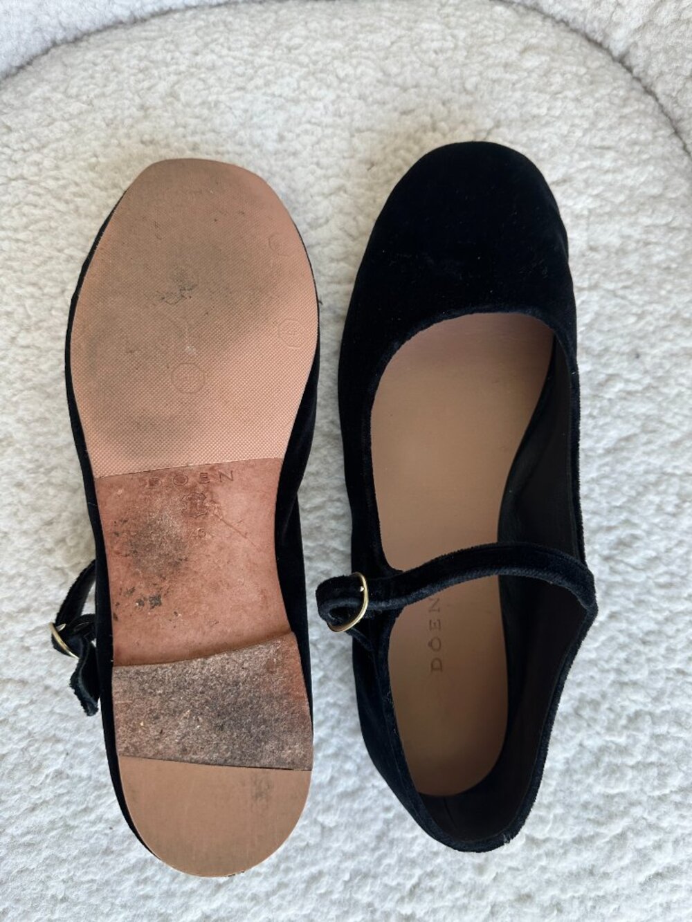 Doen Black Velvet Mary Jane Size 40/10 - Picture 5 of 5